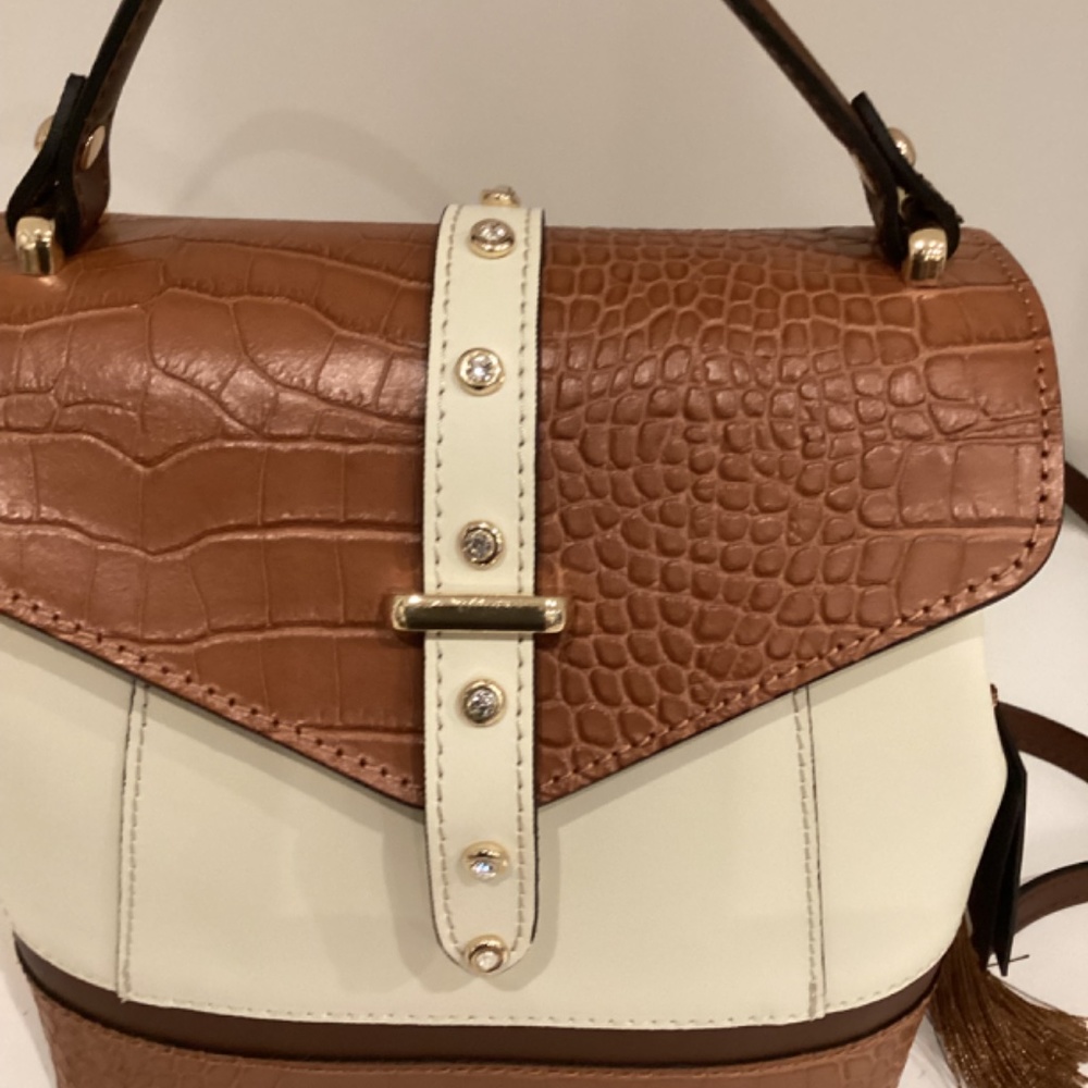REDUCED NWT HOUSE OF HARLOW 1960 SHOULDER HAND BAG BACKPACK LEATHER ITALY - Picture 14 of 15